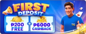 First Deposit get P6200 at PLAYZONE