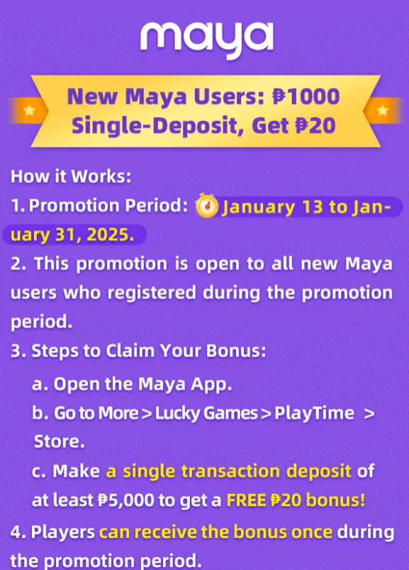 Promotions for New Maya Users